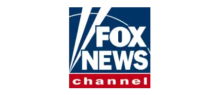fox-news Fox News Channel logo with blue and red background and white text.