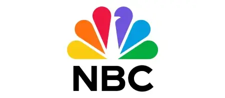 nbc NBC logo with a colorful peacock design above the black "NBC" text on a white background.